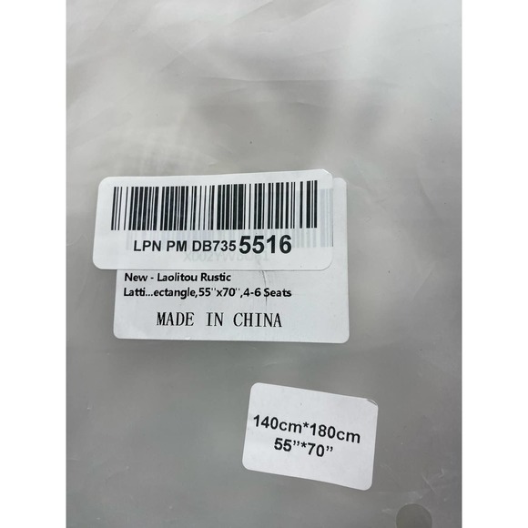 Laolitou Rustic Tablecloth Cotton Linen Waterproof Rectangular 55''x70'' - Picture 5 of 5